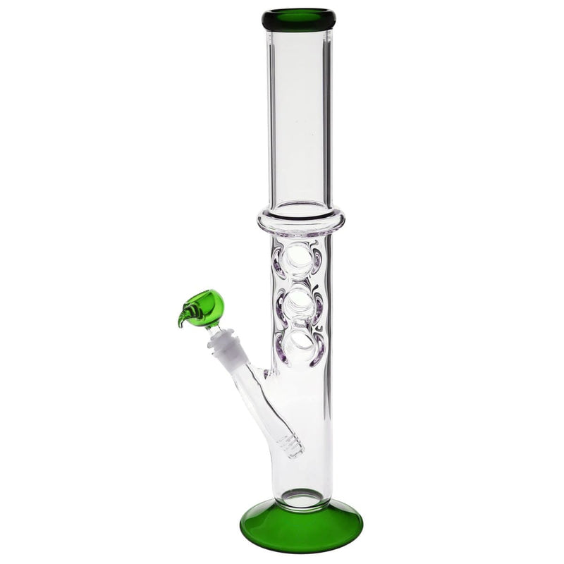 Biohazard Inc Glass Bong 18" Knuckler Water Pipe - Green