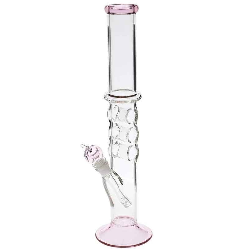 Biohazard Inc Glass Bong 18" Knuckler Water Pipe - Pink