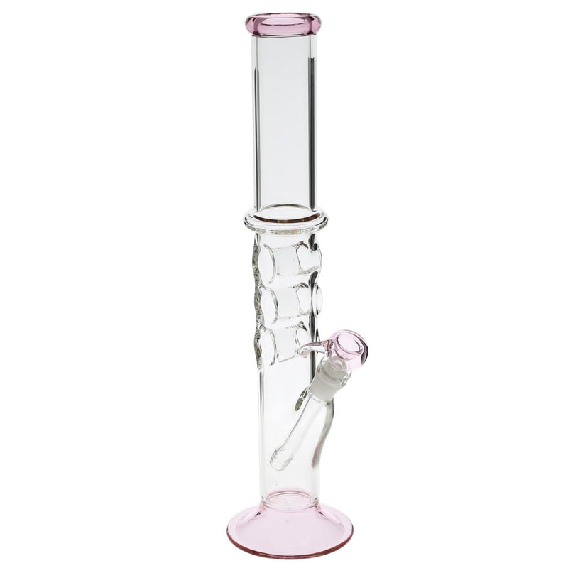 Biohazard Inc Glass Bong 18" Knuckler Water Pipe - Pink