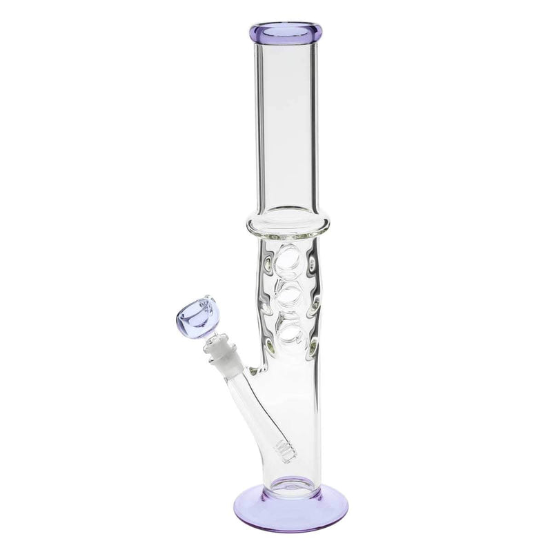 Biohazard Inc Glass Bong 18" Knuckler Water Pipe - Purple