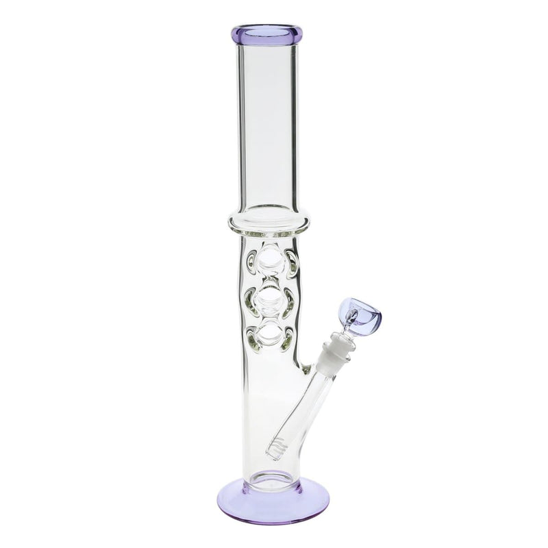 Biohazard Inc Glass Bong 18" Knuckler Water Pipe - Purple