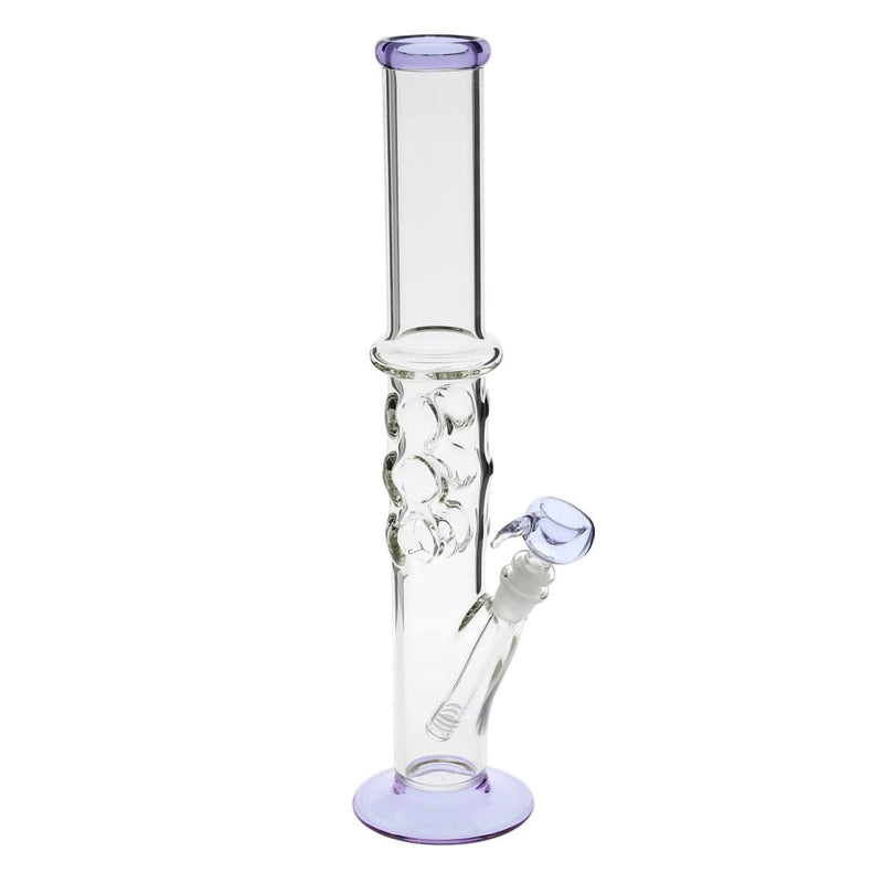 Biohazard Inc Glass Bong 18" Knuckler Water Pipe - Purple