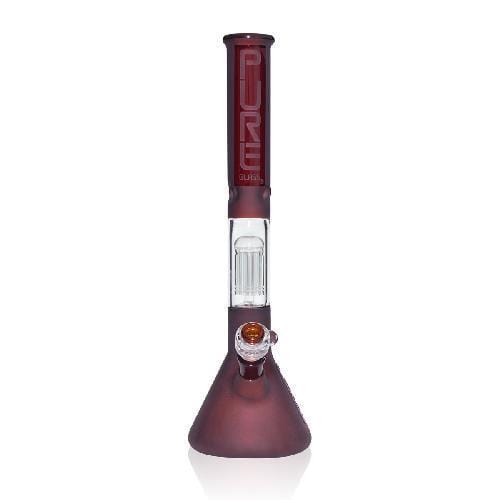 Biohazard Inc Glass Bong 18" PURE 10 Arm Tree Perc Beaker - Amber Frost