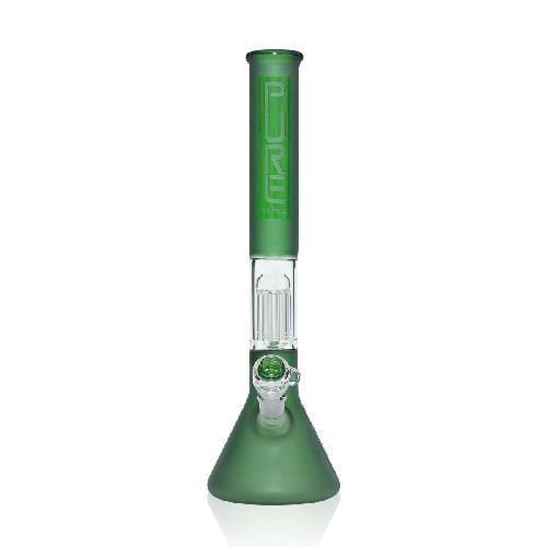 Biohazard Inc Glass Bong 18" PURE 10 Arm Tree Perc Beaker - Green Frost