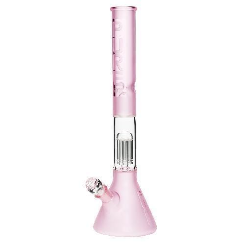 Biohazard Inc Glass Bong 18" PURE 10 Arm Tree Perc  Beaker- Pink Frost