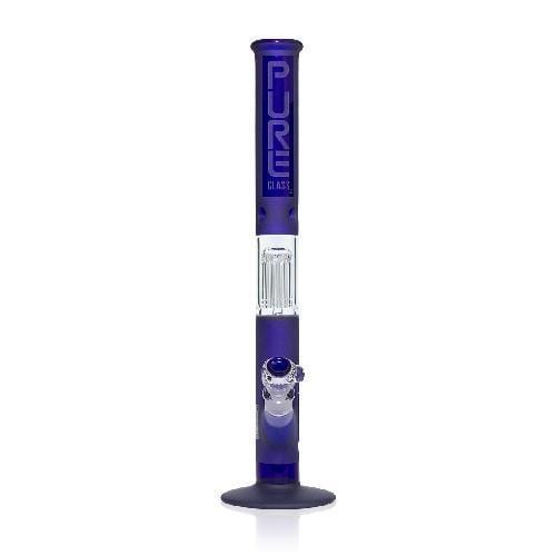 Biohazard Inc Glass Bong 18" PURE 10 Arm Tree Perc Straight - Blue Frost