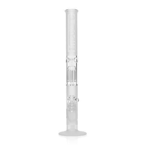 Biohazard Inc Glass Bong 18" PURE 10 Arm Tree Perc Straight - Clear Frost