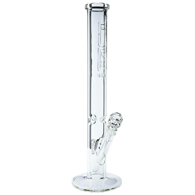 Biohazard Inc Glass Bong 18" PURE 3D Emboss Straight Female 19mm - Clear