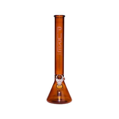 Biohazard Inc Glass Bong 18" PURE 50mm Classic Beaker - Amber