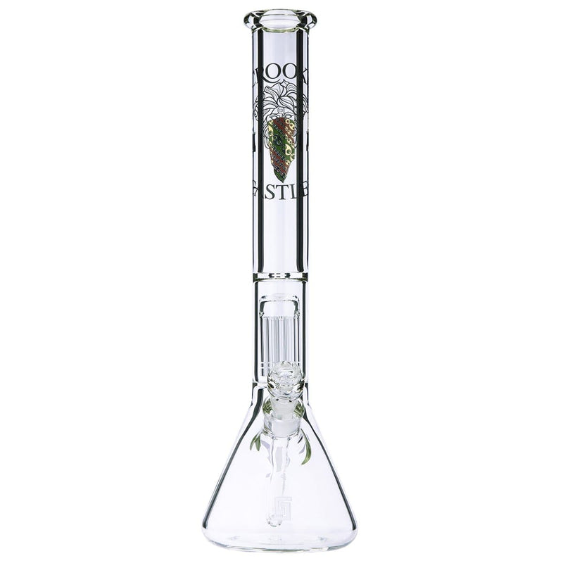 Biohazard Inc Glass Bong 18" PURE Glass ft. Crooks & Castles - Heavy Beaker Waterpipe with Single Tree Percolator