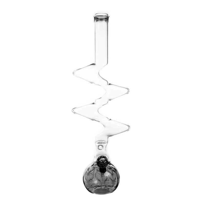 Biohazard Inc Glass Bong 20" Five Elbow Water Pipe w/ Slide - Black Rake