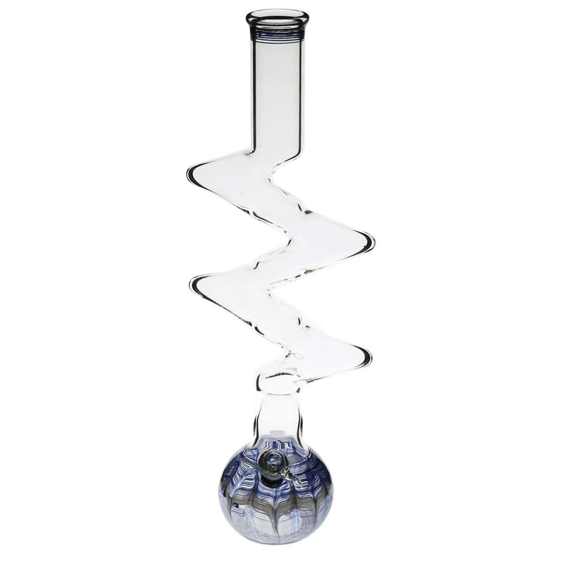 Biohazard Inc Glass Bong 20" Five Elbow Water Pipe w/ Slide - Blue Rake