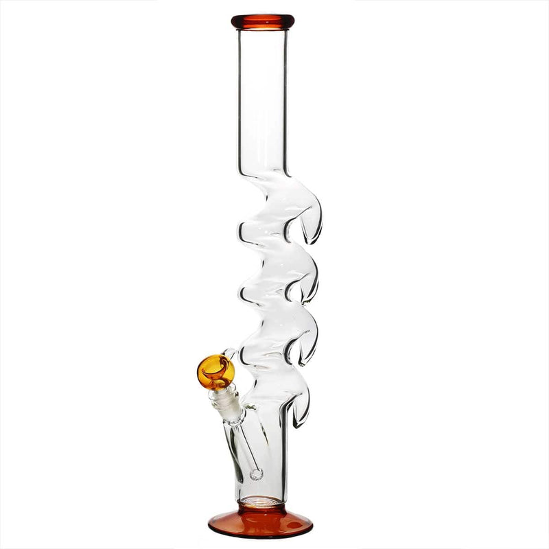 Biohazard Inc Glass Bong 20" Quad Hook Water Pipe - Amber