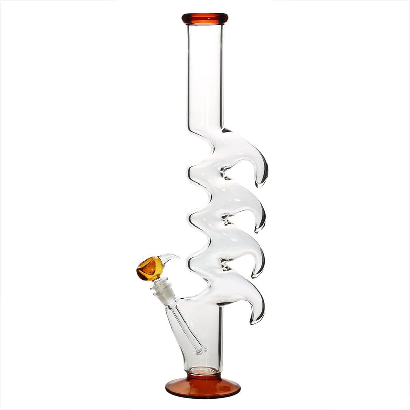 Biohazard Inc Glass Bong 20" Quad Hook Water Pipe - Amber