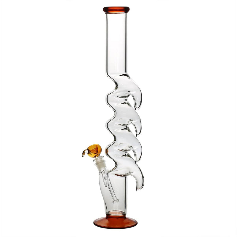 Biohazard Inc Glass Bong 20" Quad Hook Water Pipe - Amber