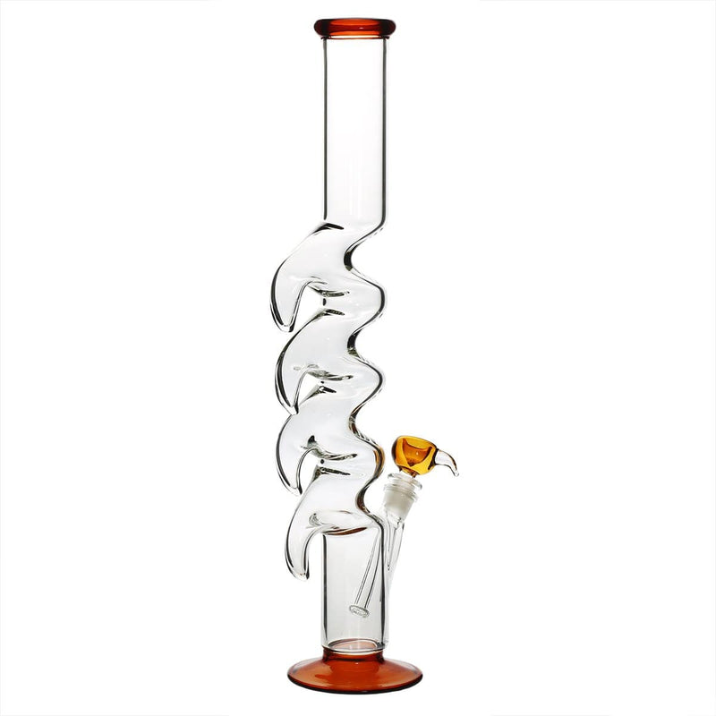 Biohazard Inc Glass Bong 20" Quad Hook Water Pipe - Amber