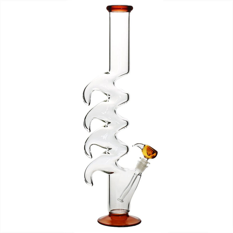 Biohazard Inc Glass Bong 20" Quad Hook Water Pipe - Amber