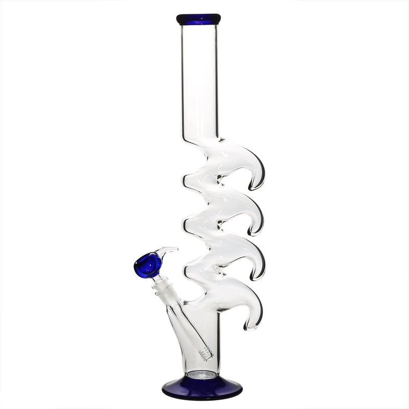 Biohazard Inc Glass Bong 20" Quad Hook Water Pipe - Blue