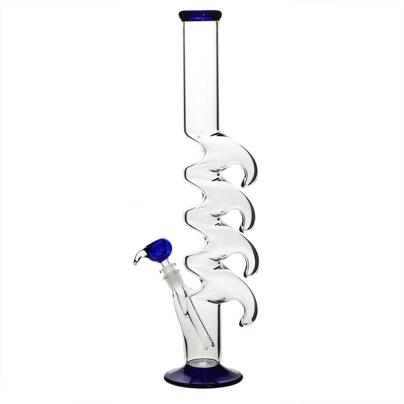 Biohazard Inc Glass Bong 20" Quad Hook Water Pipe - Blue