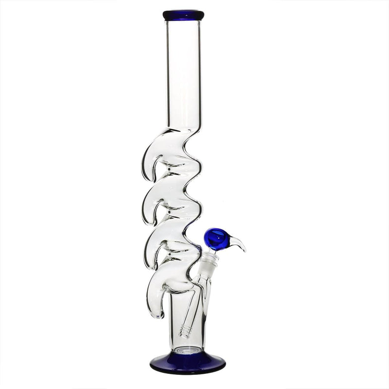 Biohazard Inc Glass Bong 20" Quad Hook Water Pipe - Blue