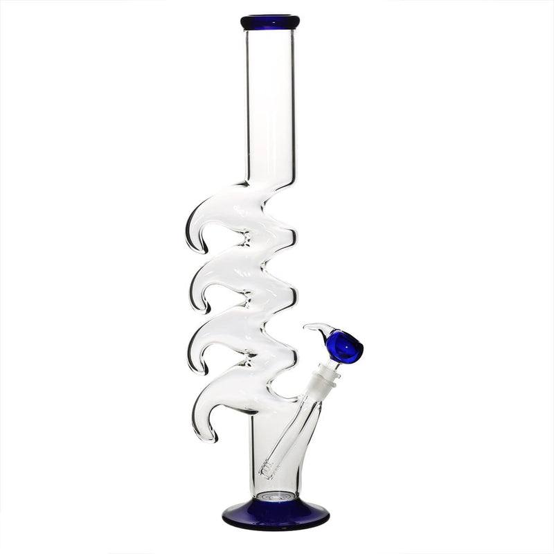 Biohazard Inc Glass Bong 20" Quad Hook Water Pipe - Blue