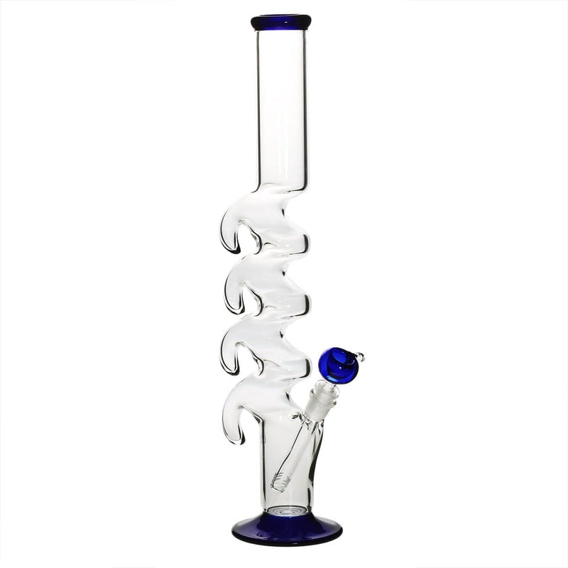 Biohazard Inc Glass Bong 20" Quad Hook Water Pipe - Blue