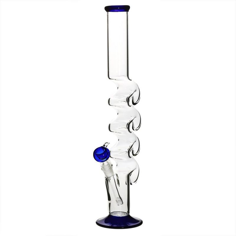 Biohazard Inc Glass Bong 20" Quad Hook Water Pipe - Blue