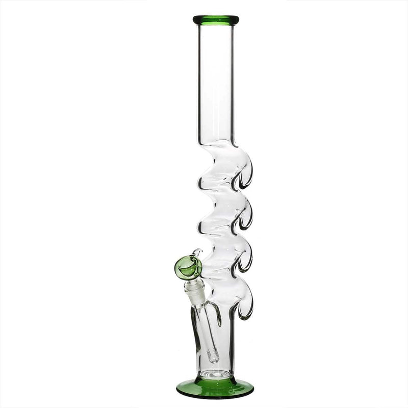 Biohazard Inc Glass Bong 20" Quad Hook Water Pipe - Green