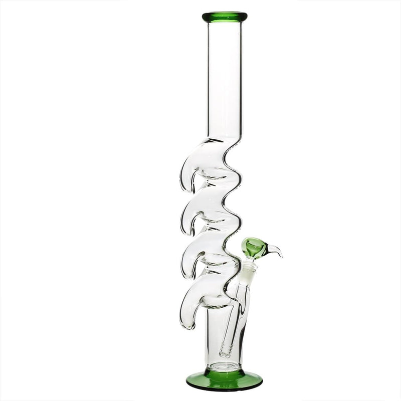 Biohazard Inc Glass Bong 20" Quad Hook Water Pipe - Green