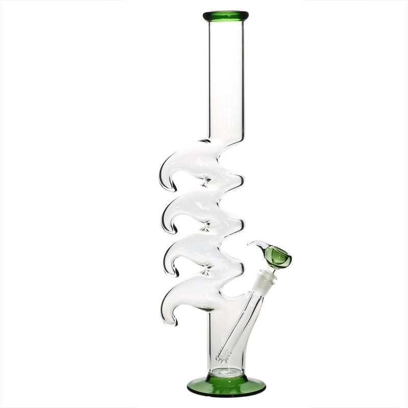 Biohazard Inc Glass Bong 20" Quad Hook Water Pipe - Green