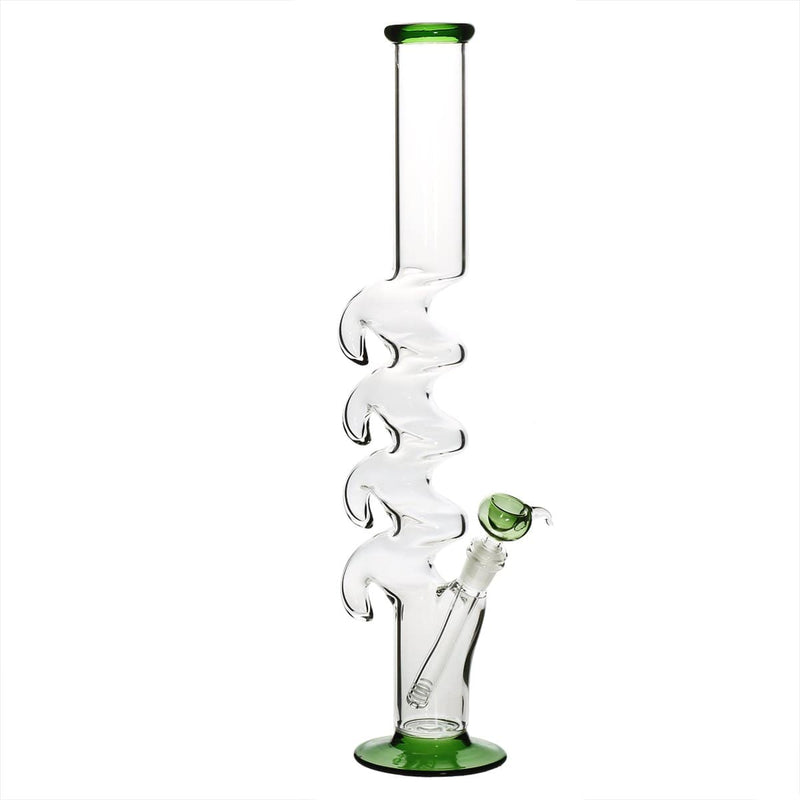 Biohazard Inc Glass Bong 20" Quad Hook Water Pipe - Green