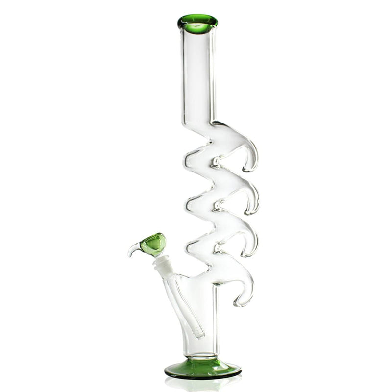 Biohazard Inc Glass Bong 20" Quad Hook Water Pipe - Green