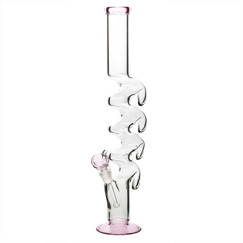 Biohazard Inc Glass Bong 20" Quad Hook Water Pipe - Pink