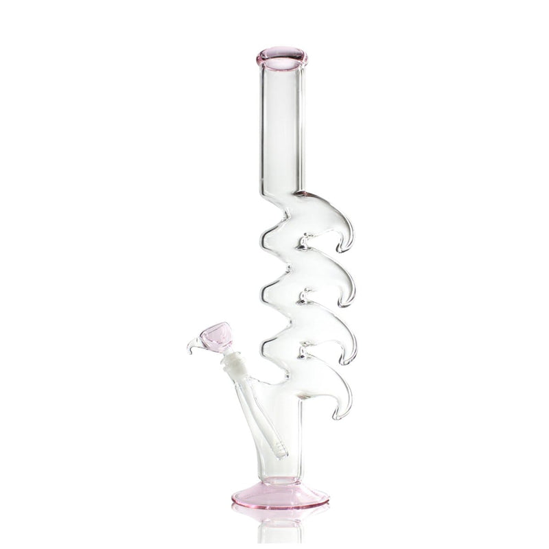 Biohazard Inc Glass Bong 20" Quad Hook Water Pipe - Pink