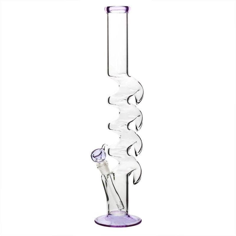 Biohazard Inc Glass Bong 20" Quad Hook Water Pipe - Purple