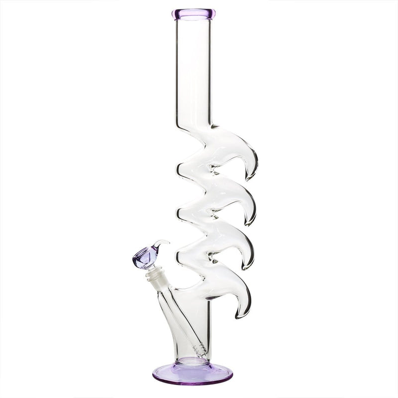 Biohazard Inc Glass Bong 20" Quad Hook Water Pipe - Purple