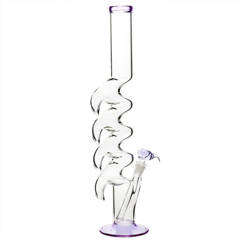 Biohazard Inc Glass Bong 20" Quad Hook Water Pipe - Purple