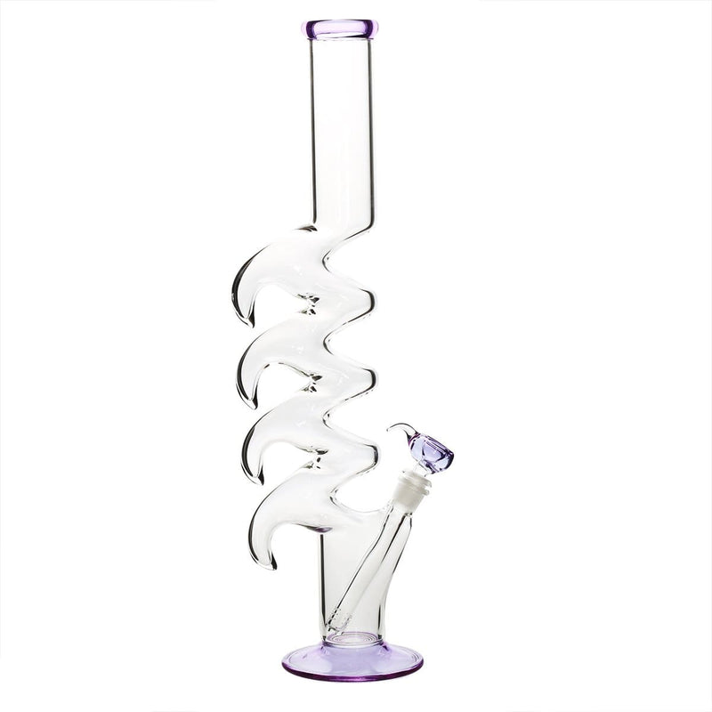 Biohazard Inc Glass Bong 20" Quad Hook Water Pipe - Purple