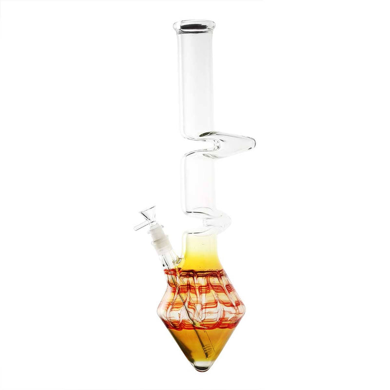 Biohazard Inc Glass Bong 20" Two Elbow Lazyboy Water Pipe - Raked