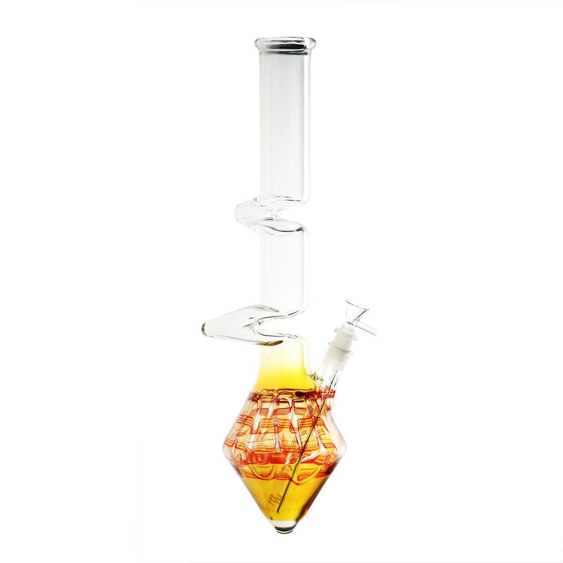 Biohazard Inc Glass Bong 20" Two Elbow Lazyboy Water Pipe - Raked