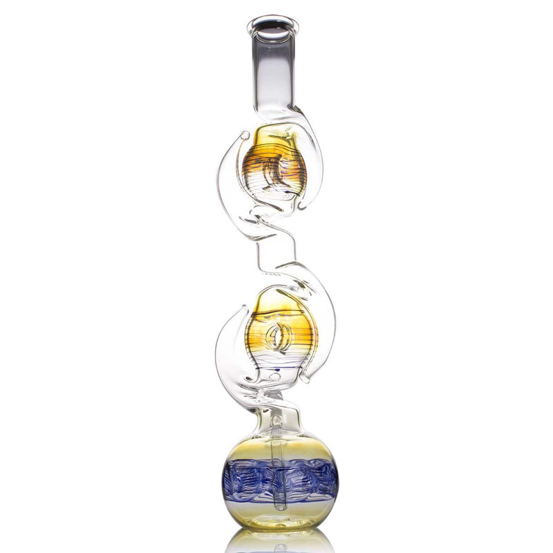 Biohazard Inc Glass Bong 24" Double Donut and Hook Water Pipe - Raked