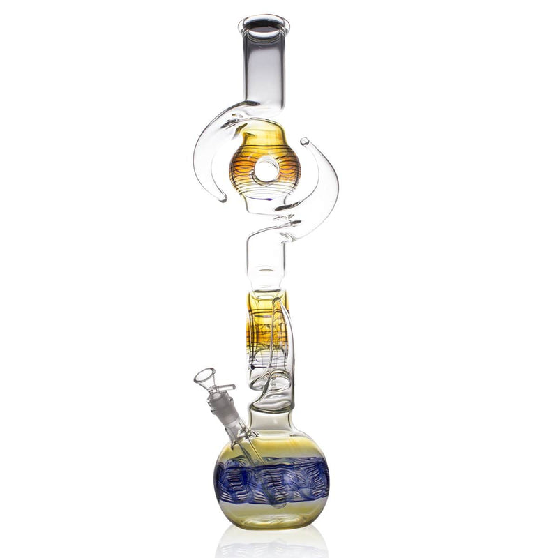 Biohazard Inc Glass Bong 24" Double Donut and Hook Water Pipe - Raked