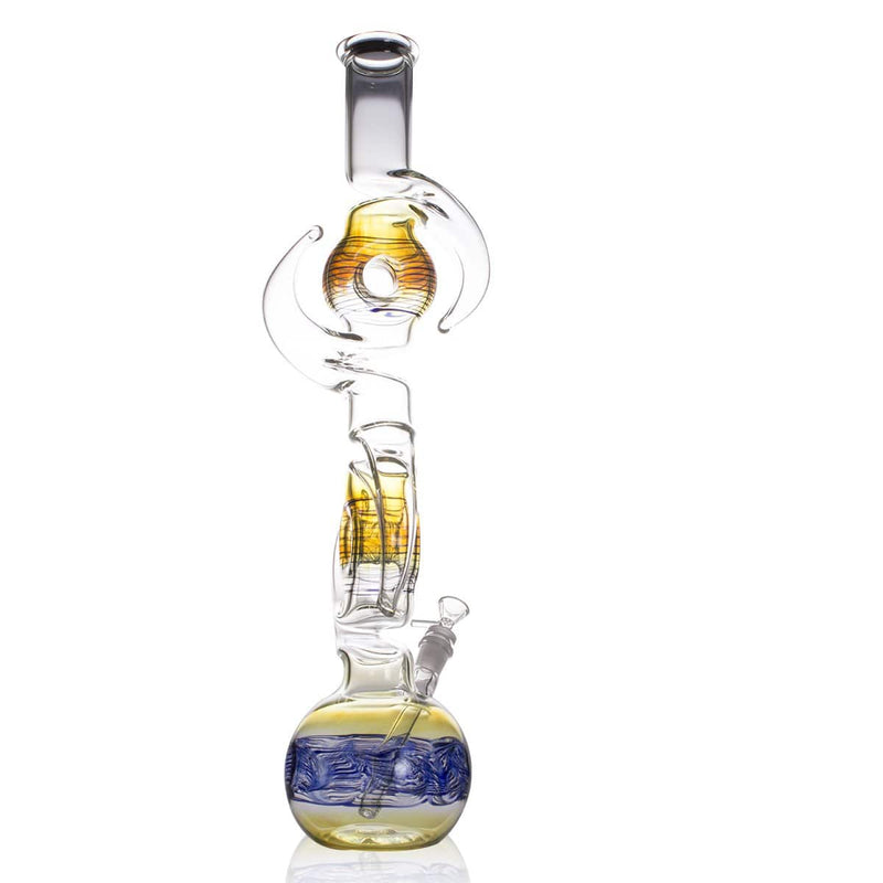 Biohazard Inc Glass Bong 24" Double Donut and Hook Water Pipe - Raked