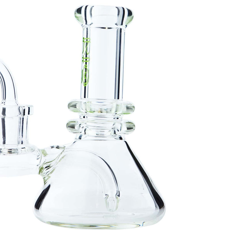 Biohazard Inc Glass Bong 6" BIO Heavy Banger Hanger Rig - Green BIO