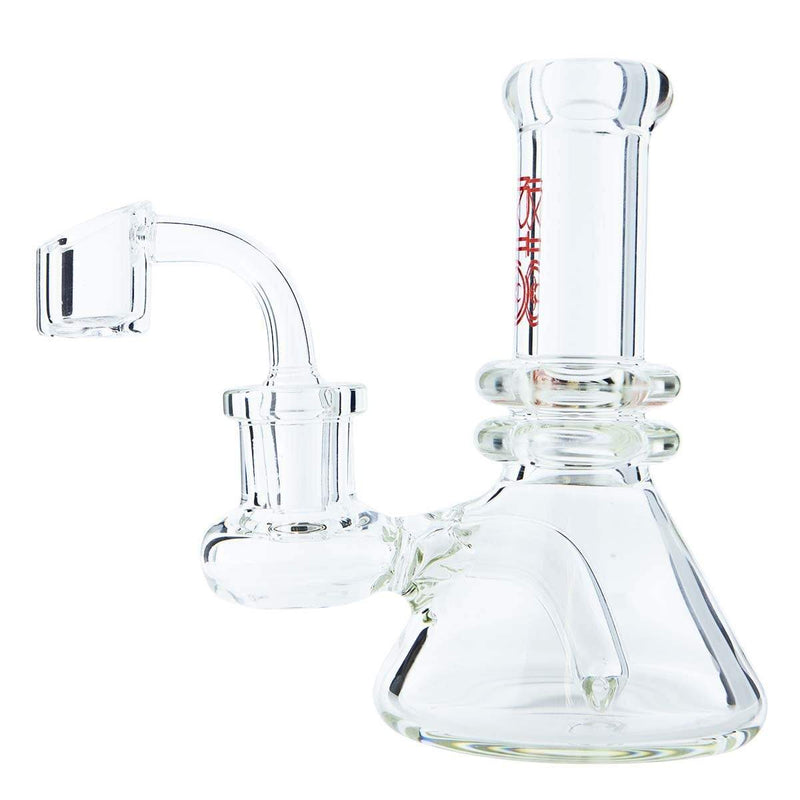 Biohazard Inc Glass Bong 6" BIO Heavy Banger Hanger Rig - Red BIO