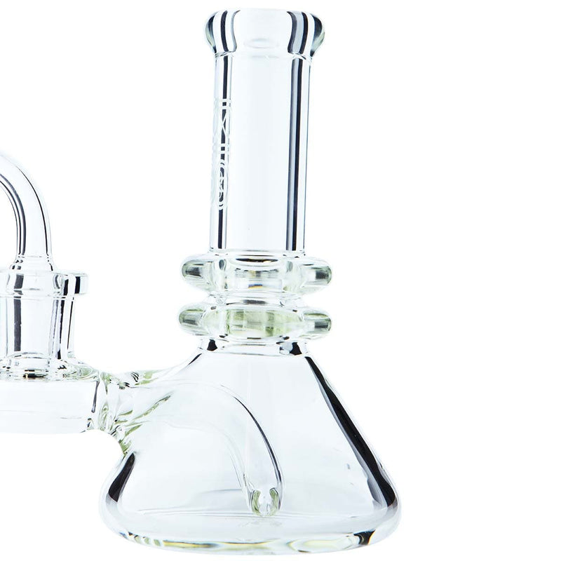 Biohazard Inc Glass Bong 6" BIO Heavy Banger Hanger Rig - White BIO Logo