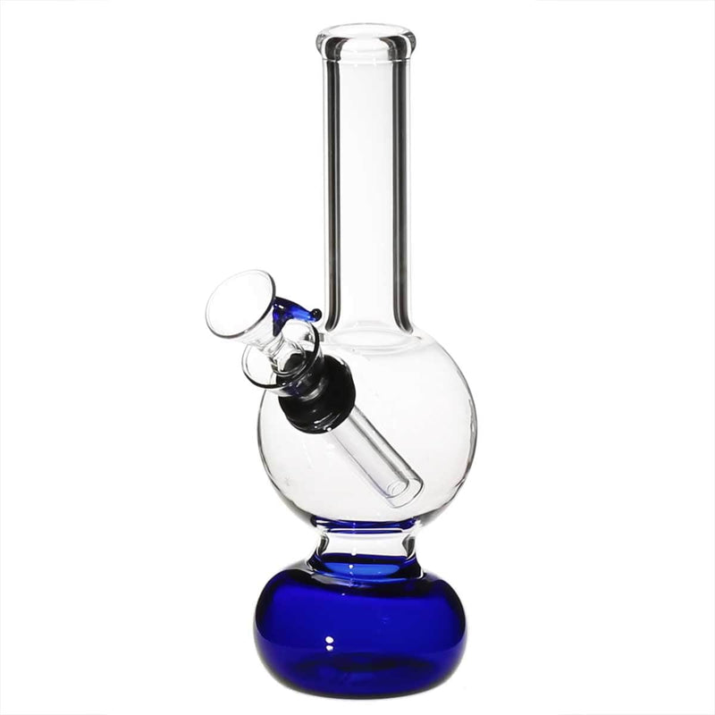 Biohazard Inc Glass Bong 6" Mini Water Pipe w/ Slide - Blue