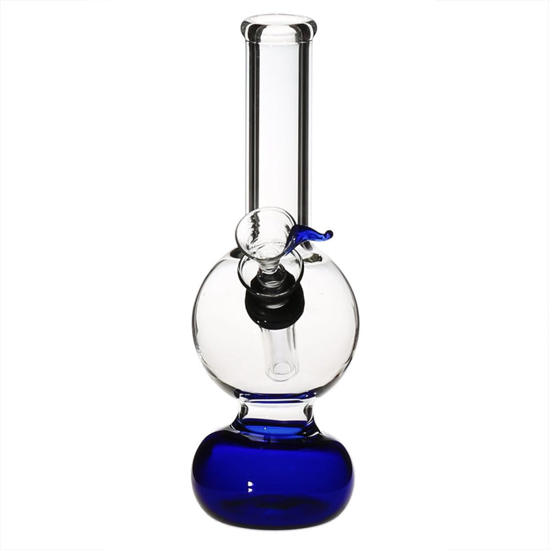 Biohazard Inc Glass Bong 6" Mini Water Pipe w/ Slide - Blue