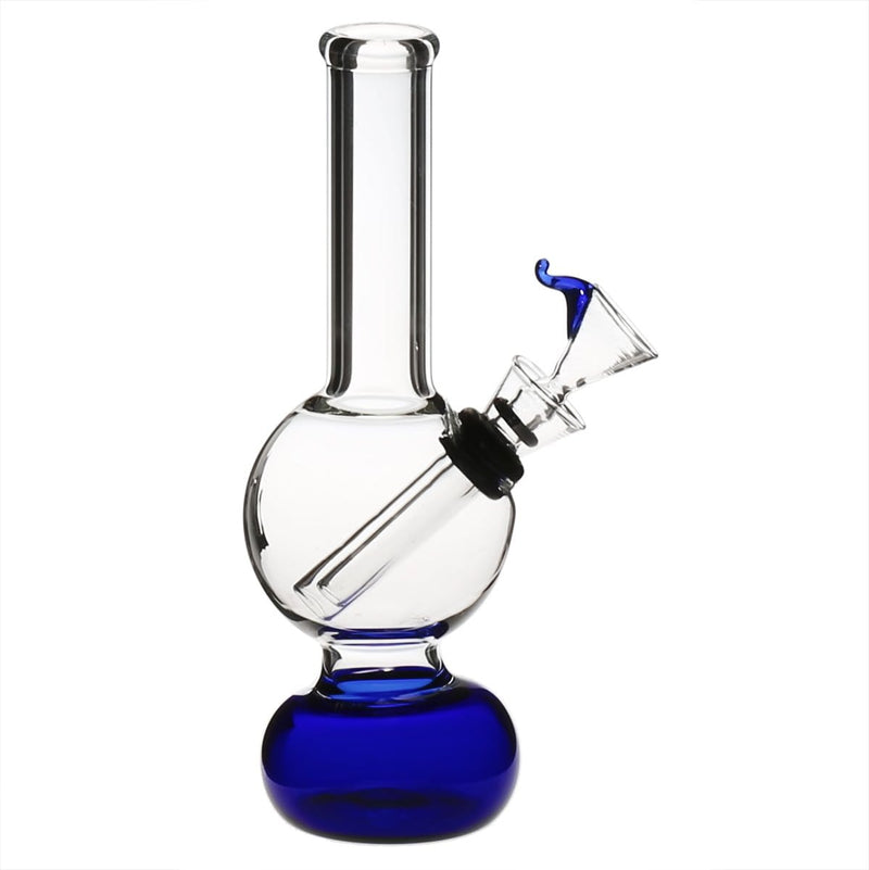 Biohazard Inc Glass Bong 6" Mini Water Pipe w/ Slide - Blue