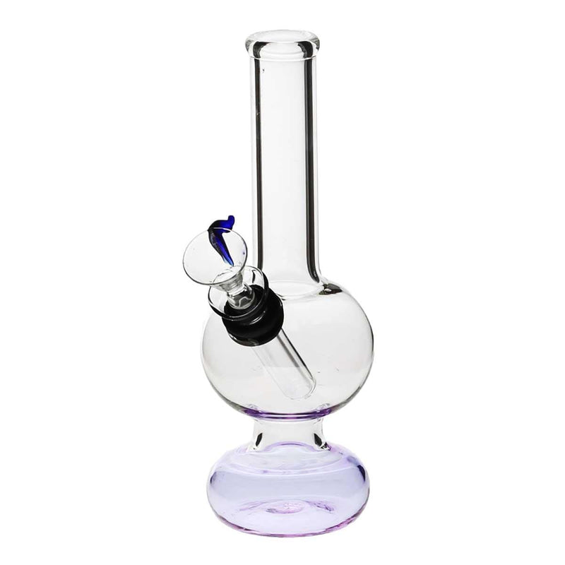 Biohazard Inc Glass Bong 6" Mini Water Pipe w/ Slide - Purple